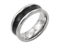 Chisel Titanium Black Carbon Fiber 8mm Polished Wedding Band