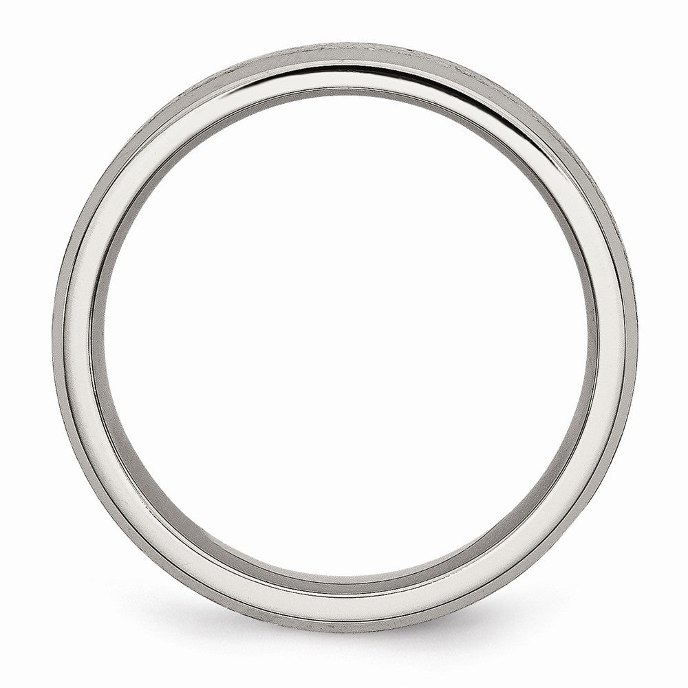 Chisel Titanium Beveled Edge 6mm Satin And Polished Wedding Band