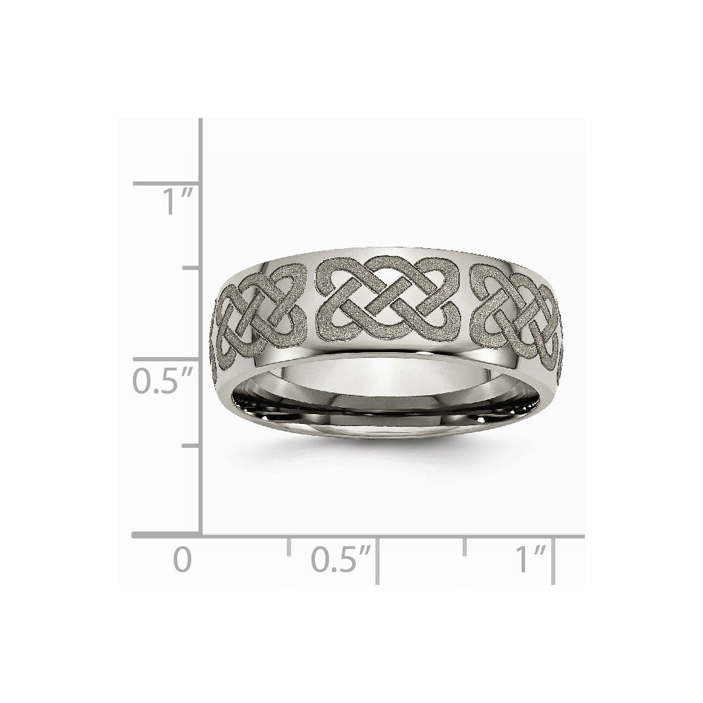 Chisel Titanium 8mm Polished Wedding Band