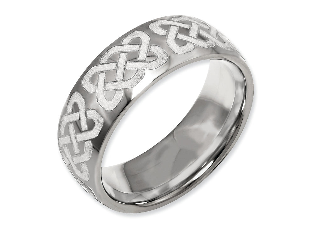 Chisel Titanium 8mm Polished Wedding Band