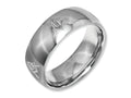 Chisel Titanium 8mm Laser Design Polished Wedding Band