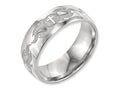 Chisel Titanium 8mm Laser Design Polished Wedding Band