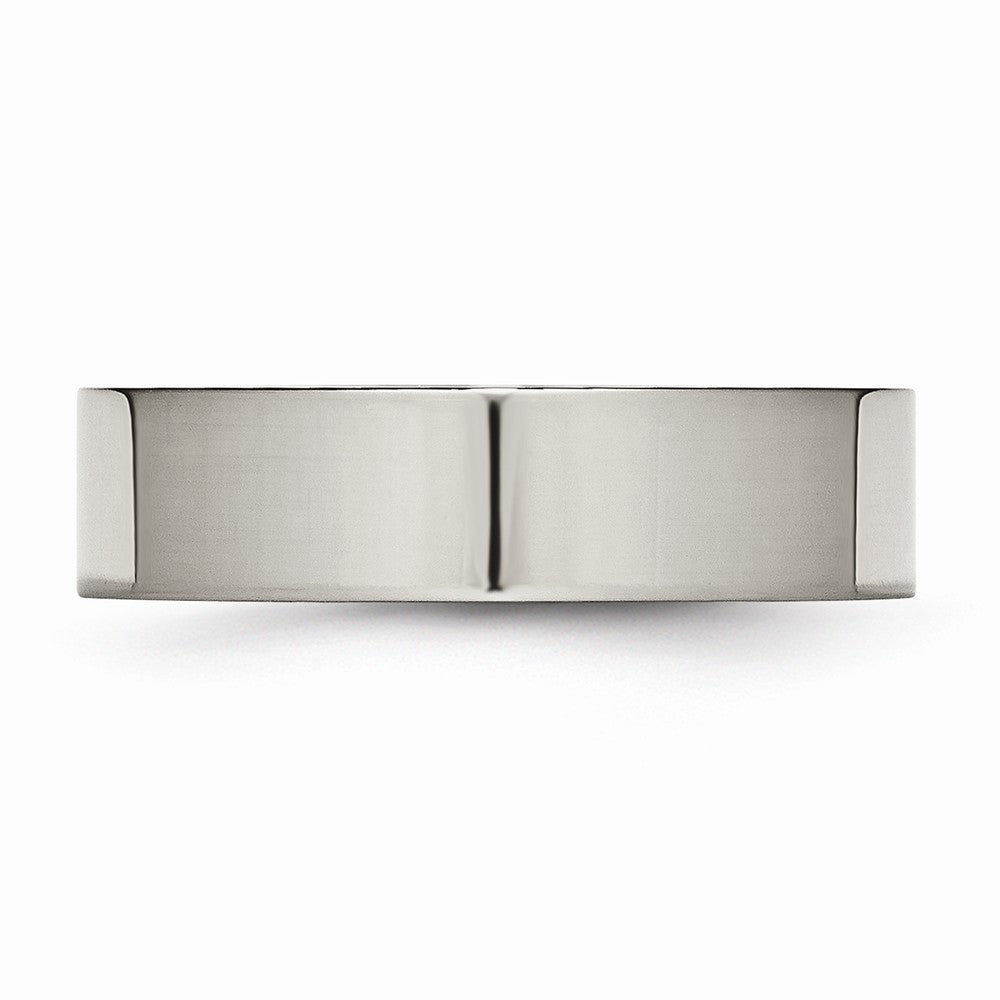 Chisel Titanium Flat 6mm Polished Wedding Band