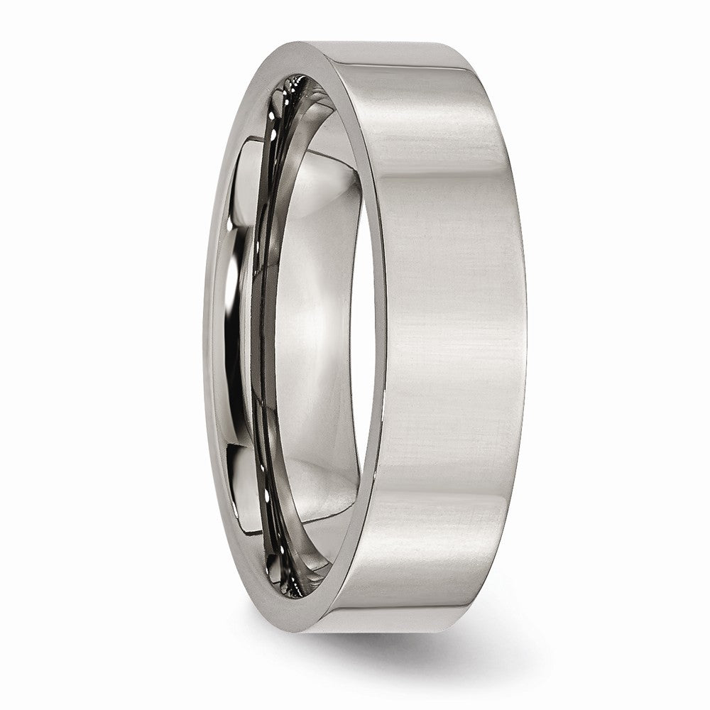 Chisel Titanium Flat 6mm Polished Wedding Band