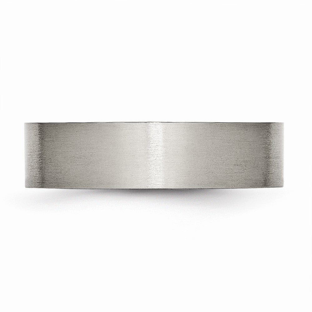 Chisel Titanium Flat 6mm Brushed Wedding Band