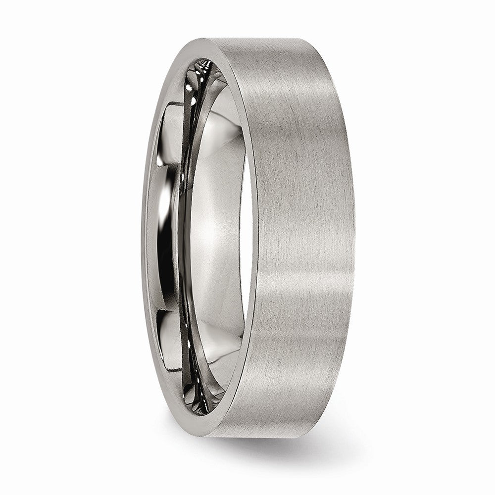 Chisel Titanium Flat 6mm Brushed Wedding Band