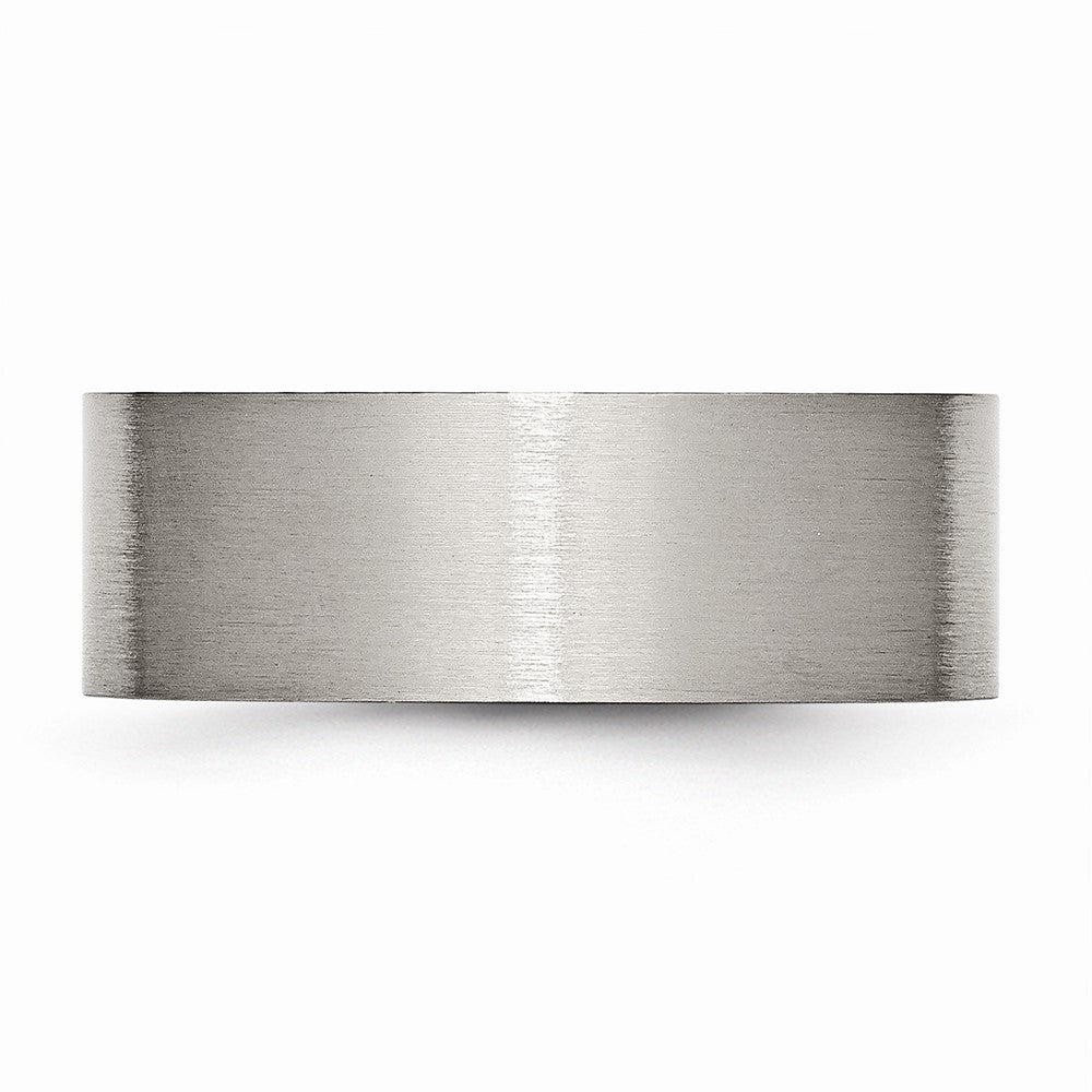 Chisel Titanium Flat 8mm Brushed Wedding Band