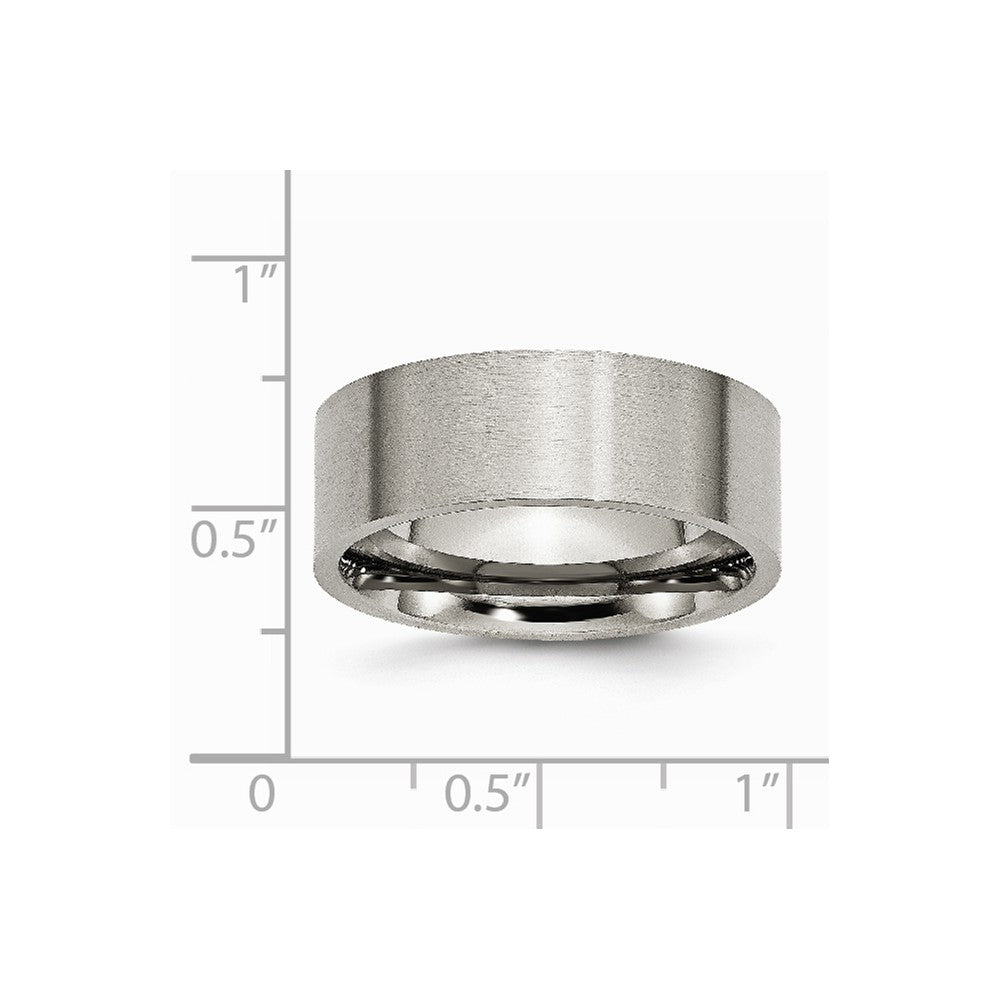 Chisel Titanium Flat 8mm Brushed Wedding Band
