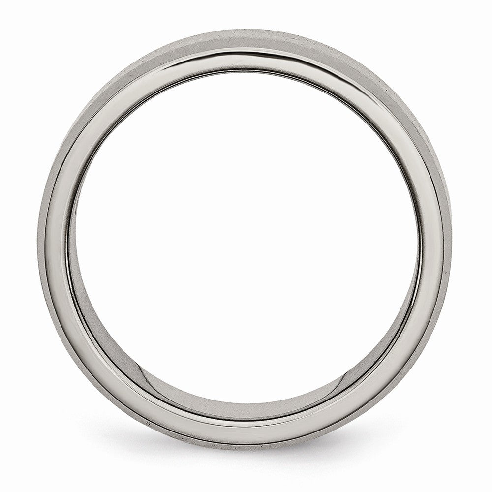 Chisel Titanium Cross Design 8mm Satin Beveled Edge Wedding Band