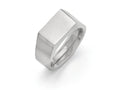 Chisel Titanium Polished And Brushed Signet Ring