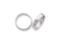 Chisel Titanium Ridged Edge 5mm Polished Wedding Band