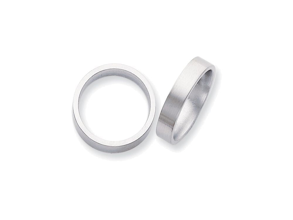 Chisel Titanium Flat 5mm Brushed Wedding Band