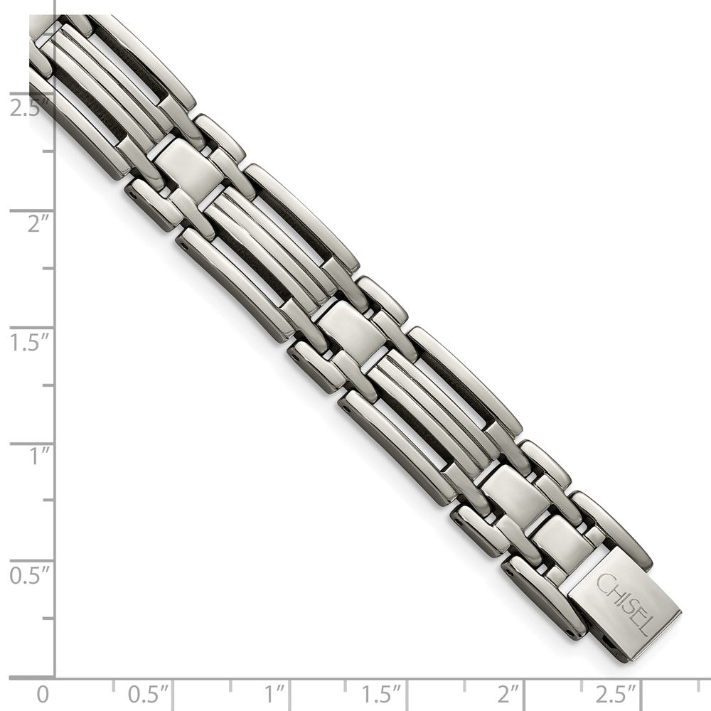 Chisel Titanium Polished Bracelet - 8.75 inches
