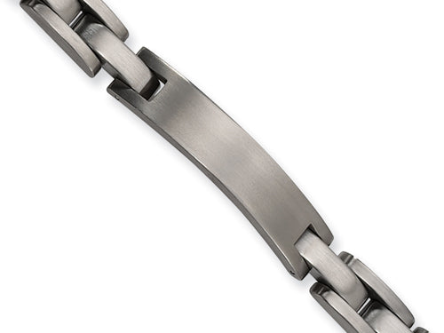 Chisel Titanium Brushed ID Bracelet - 8.75 inches