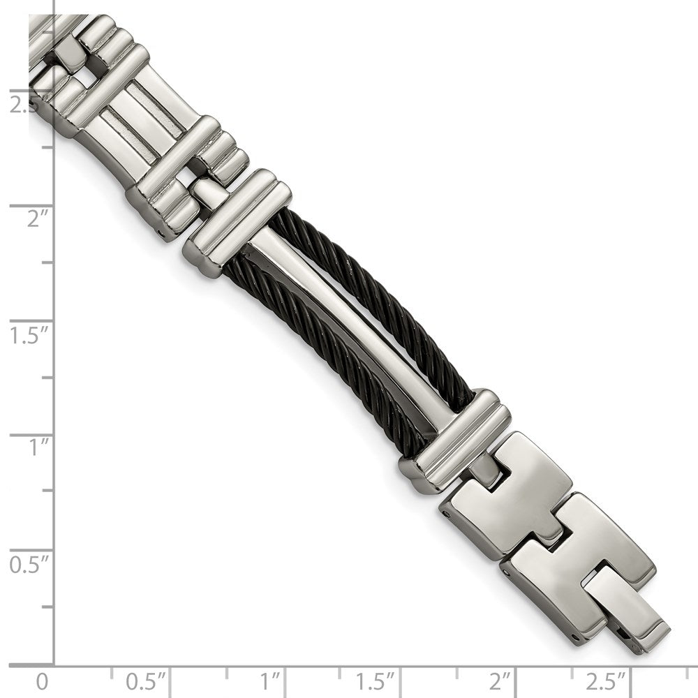 Chisel Titanium Black Plating Bracelet - 8.5 inches