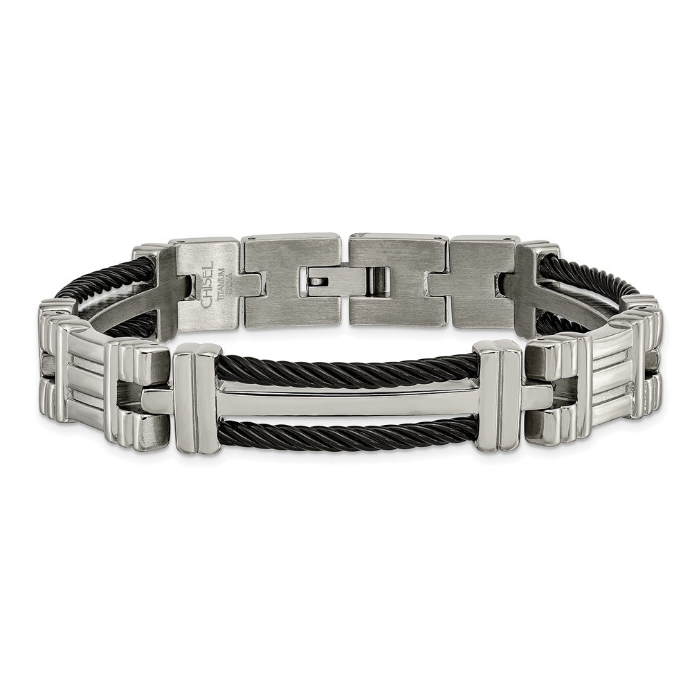 Chisel Titanium Black Plating Bracelet - 8.5 inches