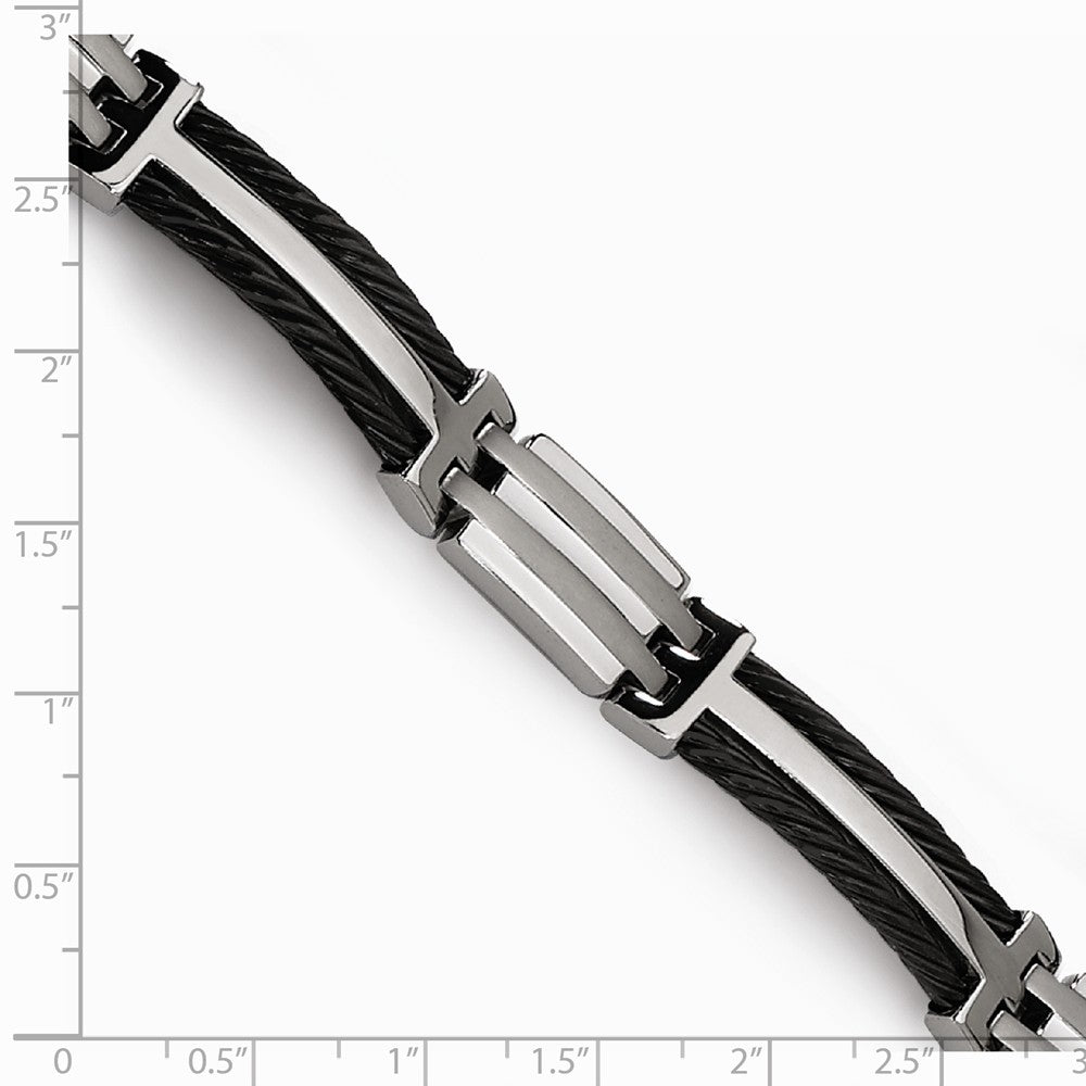 Chisel Titanium Black Plating Bracelet - 8.5 inches