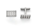 Chisel Titanium Polished And Brushed Stripes Cuff Links