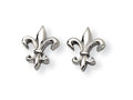 Chisel Titanium Fleur de Lis Earrings