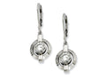 Chisel Titanium CZ Leverback Earrings