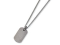 Chisel Titanium Diamond Accent Dog Tag Necklace - 22 inche Stainless steel chain