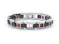 Tonino Lamborghini Primo Collection Stainless Steel Bracelet with Three Red Crystal Stones