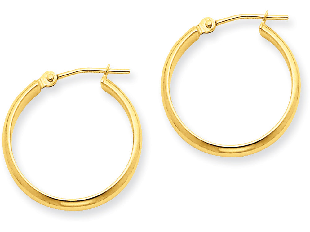 FJC Finejewelers 14k Yellow Gold Round Tube Hoop Earrings