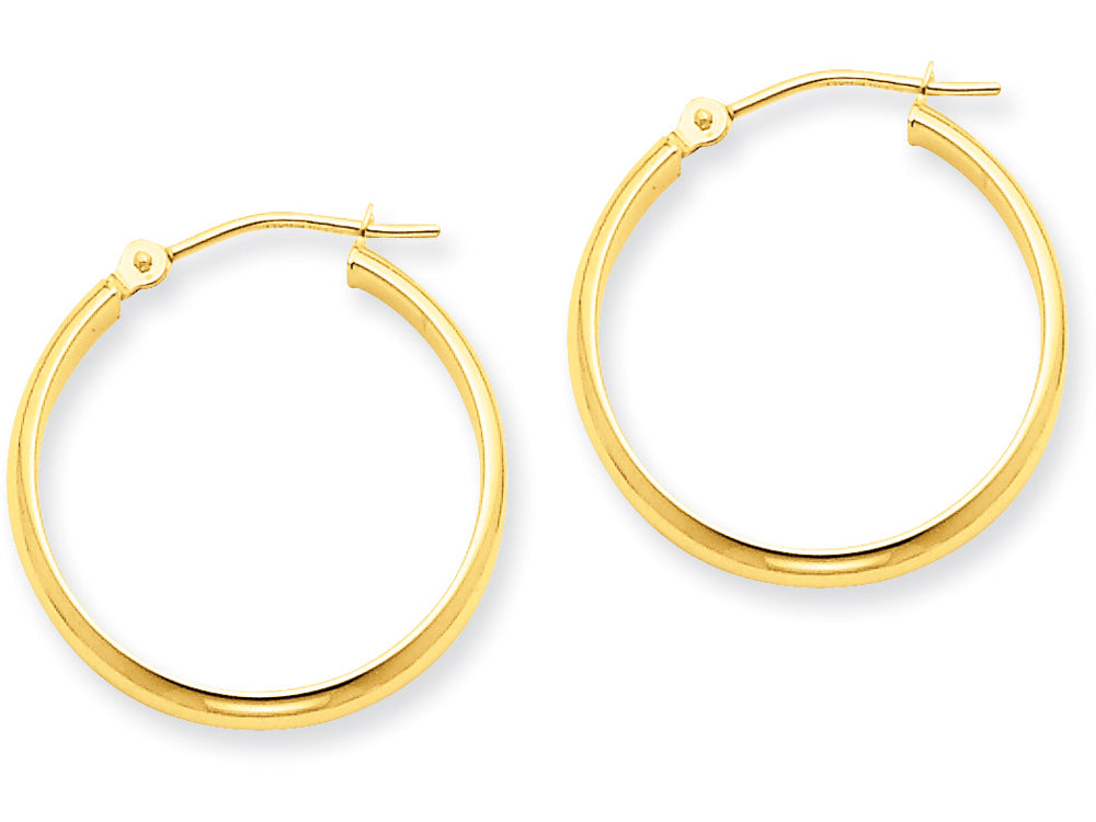 FJC Finejewelers 14k Yellow Gold Round Tube Hoop Earrings