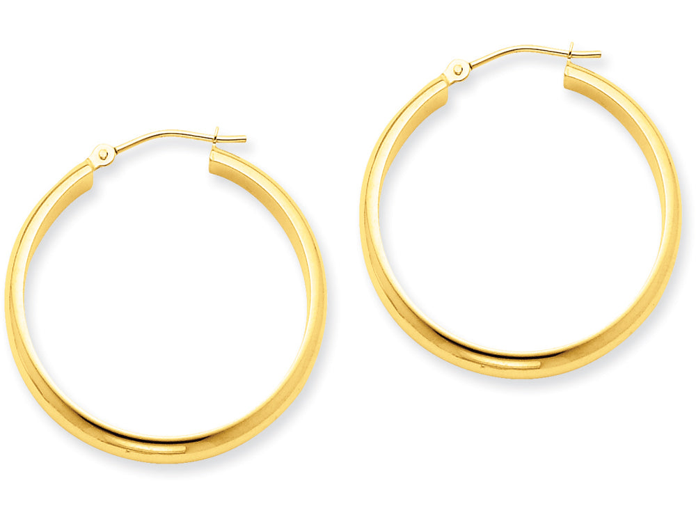 FJC Finejewelers 14k Yellow Gold Round Tube Hoop Earrings