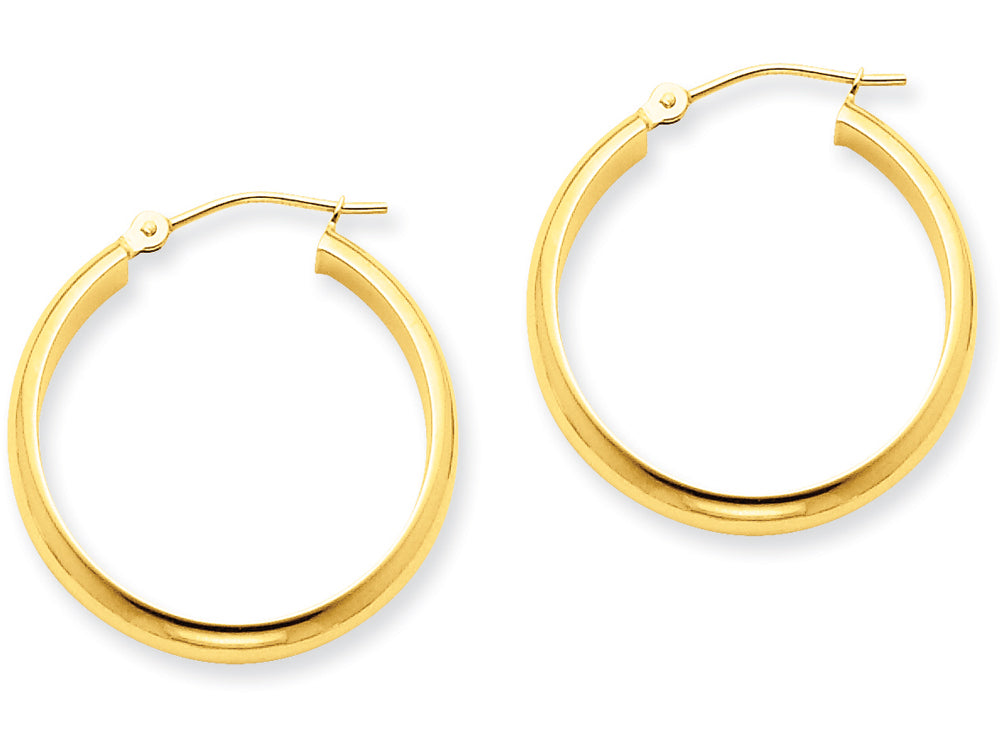 FJC Finejewelers 14k Yellow Gold Round Tube Hoop Earrings