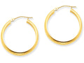 FJC Finejewelers 14k Yellow Gold Round Tube Hoop Earrings