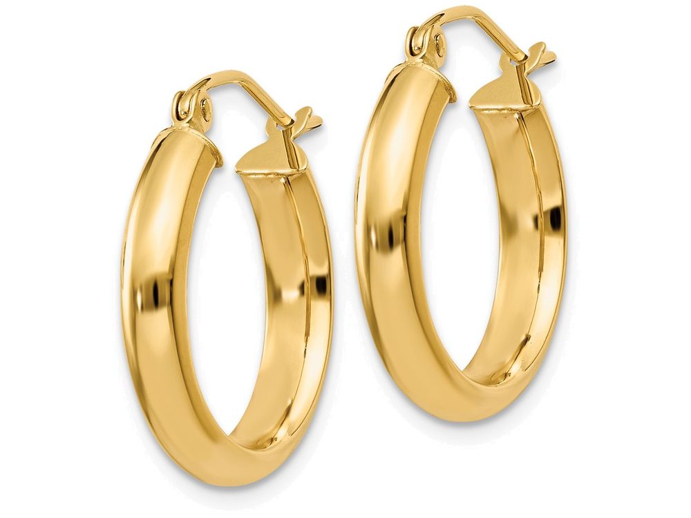 FJC Finejewelers 14k Yellow Gold Round Tube Hoop Earrings