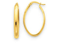 FJC Finejewelers 14k Yellow Gold Polished 3.5mm Oval Hoop Earrings