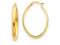 FJC Finejewelers 14k Yellow Gold Polished 3.5mm Oval Hoop Earrings