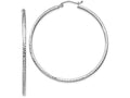 FJC Finejewelers 14k White Gold Bright-cut 2mm Round Tube Hoop Earrings