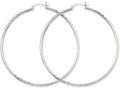 FJC Finejewelers 14k White Gold Bright-cut 2mm Round Tube Hoop Earrings