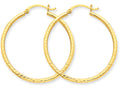 FJC Finejewelers 14k Yellow Gold Bright-cut 2mm Round Tube Hoop Earrings