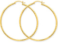 FJC Finejewelers 14k Yellow Gold Bright-cut 2mm Round Tube Hoop Earrings