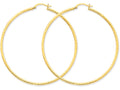 FJC Finejewelers 14k Yellow Gold Bright-cut 2mm Round Tube Hoop Earrings