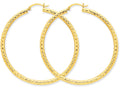 FJC Finejewelers 14k Yellow Gold Bright-cut 3mm Round Hoop Earrings