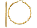 FJC Finejewelers 14k Yellow Gold Bright-cut 3mm Round Hoop Earrings