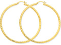 FJC Finejewelers 14k Yellow Gold Bright-cut 3mm Round Hoop Earrings