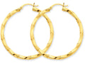 FJC Finejewelers 14k Yellow Gold Polished 3mm Twisted Hoop Earrings