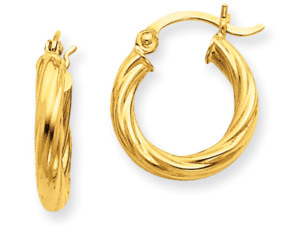 FJC Finejewelers 14k Yellow Gold Polished 2.75mm Twisted Hoop Earrings