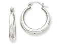 FJC Finejewelers 14k White Gold Polished Hoop Earrings