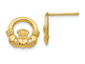 FJC Finejewelers 14k Yellow Gold Claddagh Post Earrings