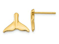 FJC Finejewelers 14k Yellow Gold Whale Tail Post Earrings 12 x 10mm