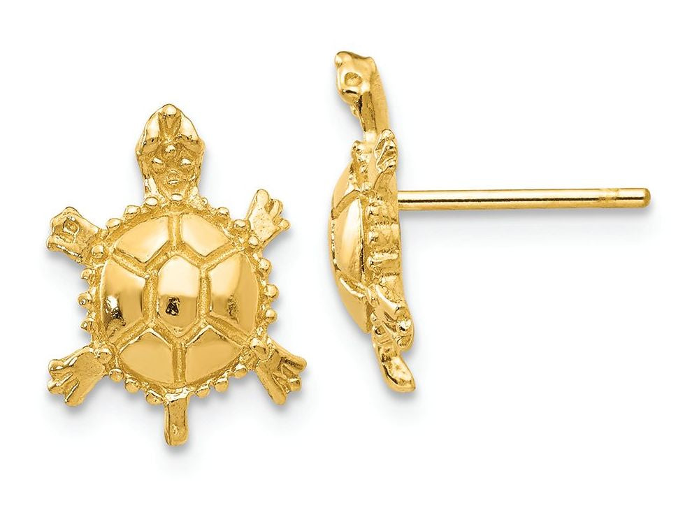 FJC Finejewelers 14k Yellow Gold Turtle Post Earrings