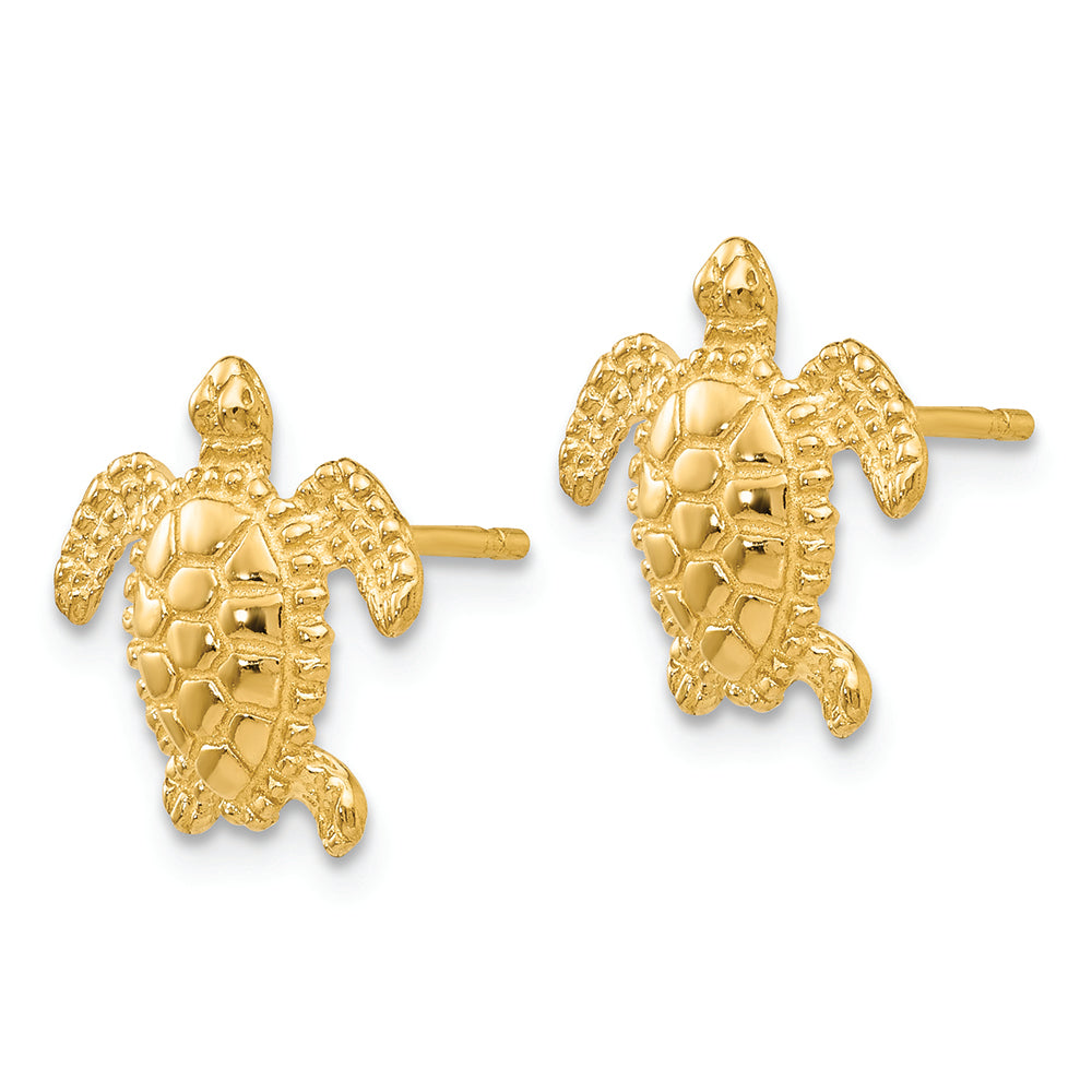 FJC Finejewelers 14k Yellow Gold Sea Turtle Post Earrings