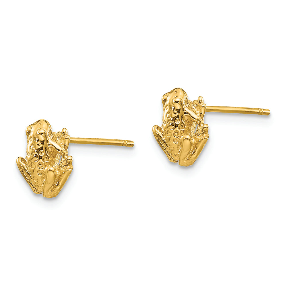 FJC Finejewelers 14k Yellow Gold Mini Frog Post Earrings